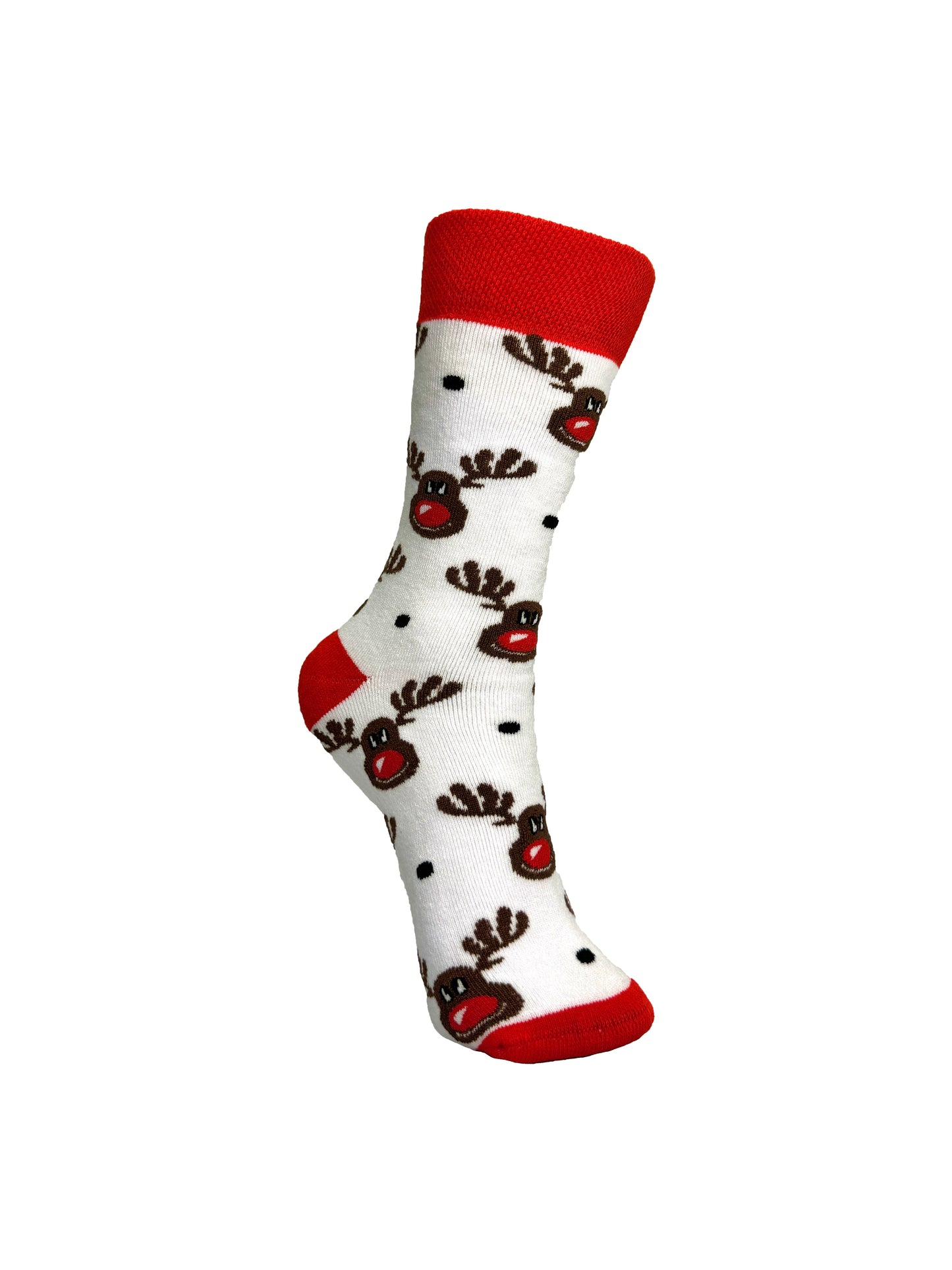 Red Nosed Christmas Socks