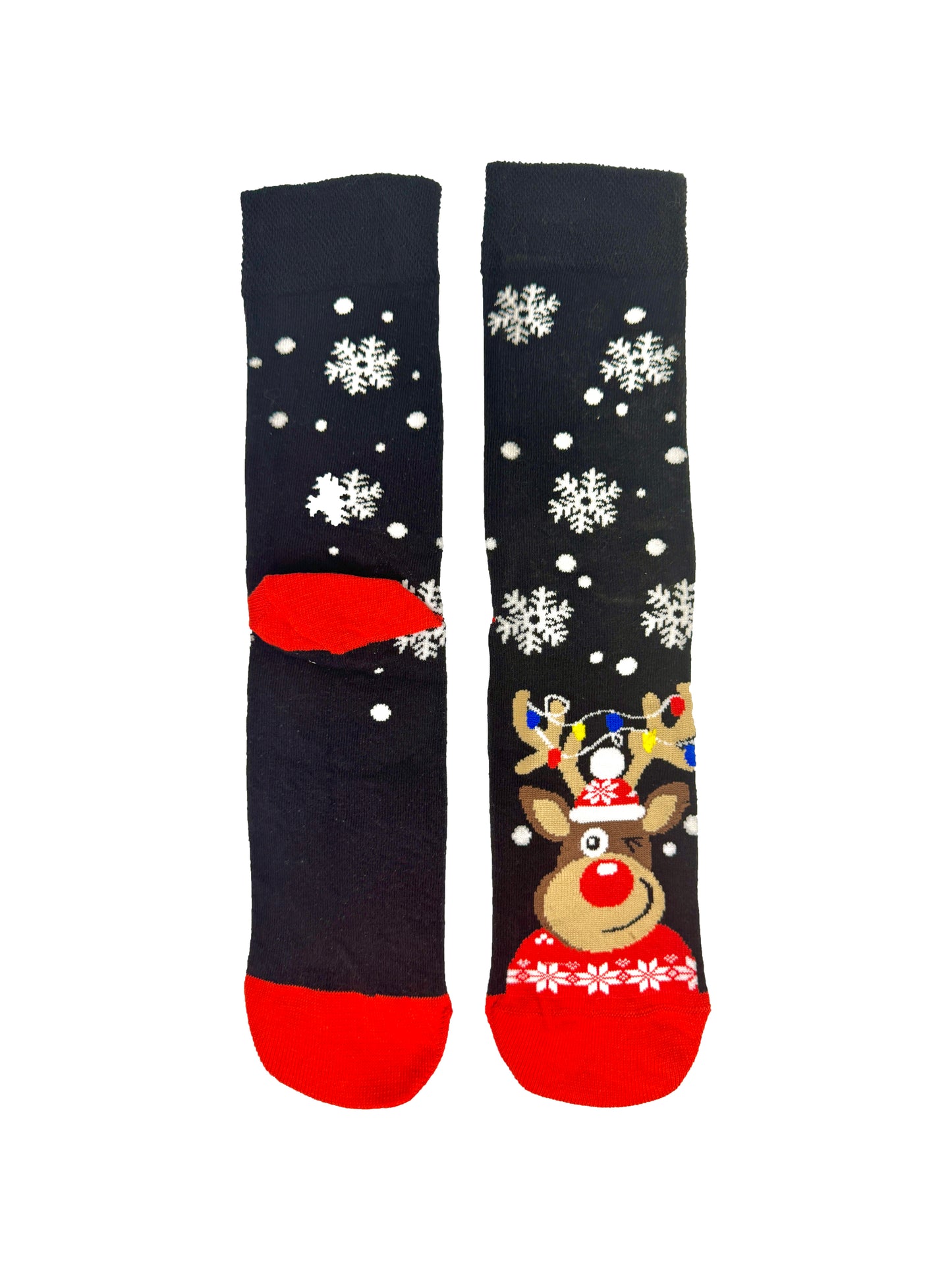 Snow Globe Reindeer Christmas Socks