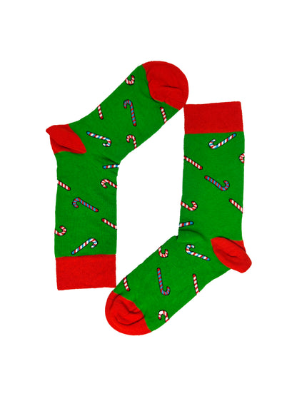 Candy Cane Christmas Socks