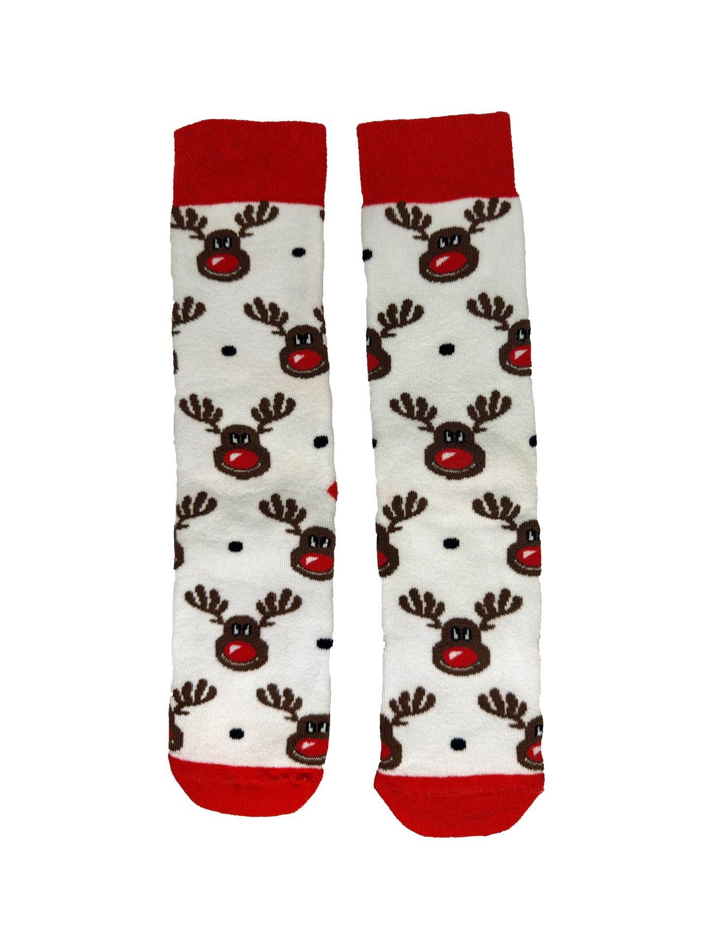 Red Nosed Christmas Socks
